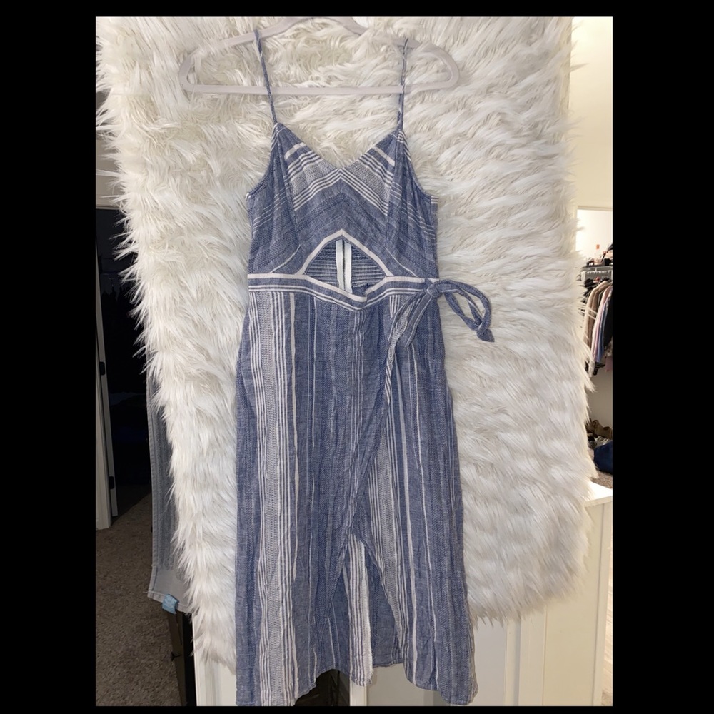 Express striped midi dress